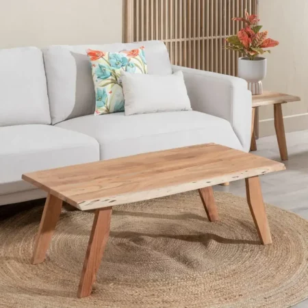 Mesa Centro Madera Acacia Salón 110x60x40 Cm - IXIA (1)