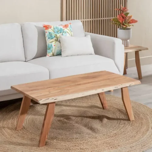 Mesa Centro Madera Acacia Salón 110x60x40 Cm - IXIA (1)