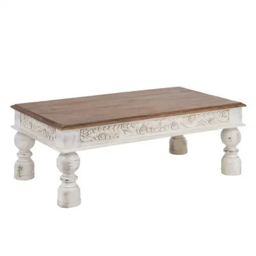 Mesa Centro Madera Mango BlancoNatural 120x70x45 Cm - IXIA (5)