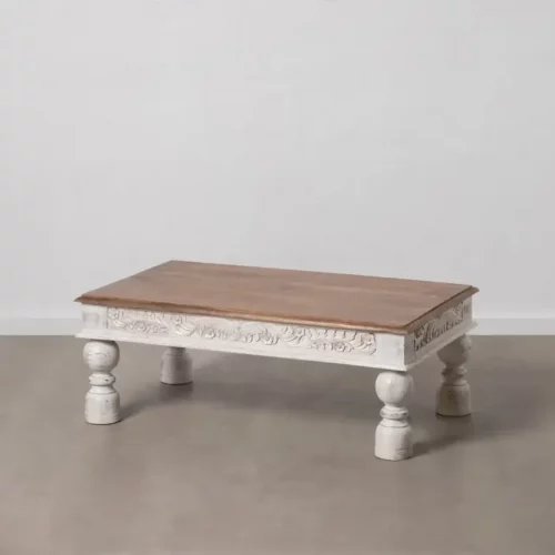 Mesa Centro Madera Mango BlancoNatural 120x70x45 Cm - IXIA (6)