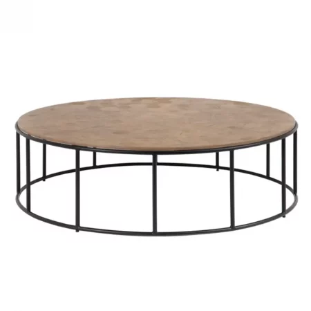 Mesa Centro Madera Natural DM Metal 120x35 Cm - IXIA (3)
