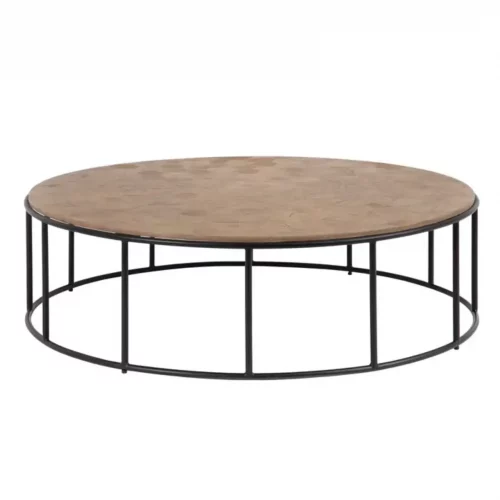 Mesa Centro Madera Natural DM Metal 120x35 Cm - IXIA (3)