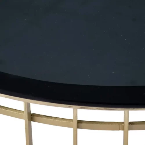 Mesa Centro Oro Metal Cristal 91x43 Cm - IXIA (1)