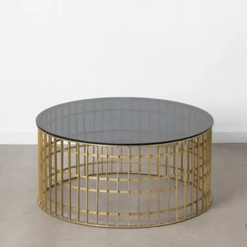 Mesa Centro Oro Metal Cristal 91x43 Cm - IXIA (8)