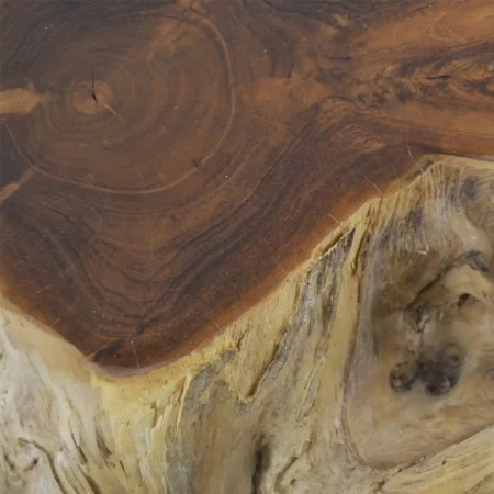 Mesa Centro Raíz Teka Blanqueada Con Cristal 80x80x45 Cm - Moycor (3)