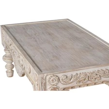 Mesa Centro Rectangular 110x46x60 Cm Madera Acacia Tallada a Mano - Giner y Colomer (2)