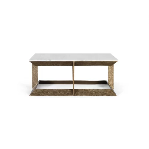 Mesa Centro Rectangular MármolAluminio 107x60x40 Cm - Giner y Colomer (1)
