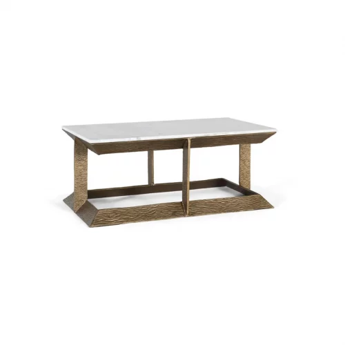 Mesa Centro Rectangular MármolAluminio 107x60x40 Cm - Giner y Colomer (2)
