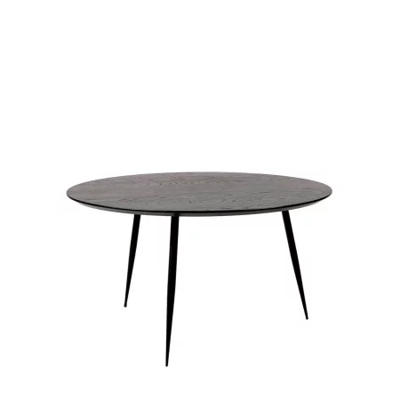 Mesa Centro Redonda Chapa Tintada Negra 80 Diámetro x 45 Patas Metal Negro Modelo SCOTT - Somcasa (1)