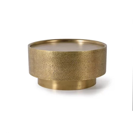 Mesa Centro Redonda Metal Color Bronce 80 Diámetro x 40 Cm - Giner y Colomer (2)