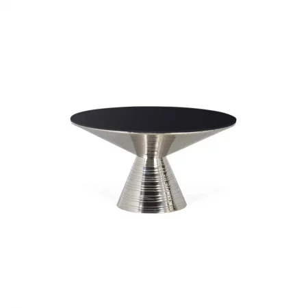 Mesa Centro Redonda Tapa Vidrio Templado Base Metal - Giner y Colomer (2)