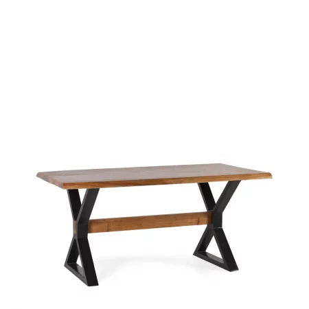 Mesa Comedor 160x90x76 Cm Madera Acacia Y Hierro - Moycor (1)