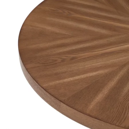 Mesa Comedor Circular Natural y Base Negro de Metal - IXIA (3)