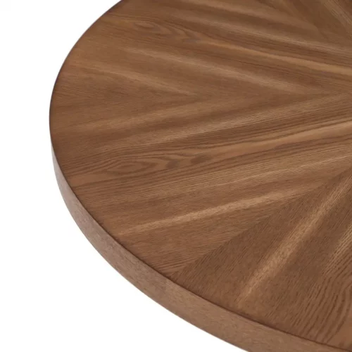 Mesa Comedor Circular Natural y Base Negro de Metal - IXIA (3)
