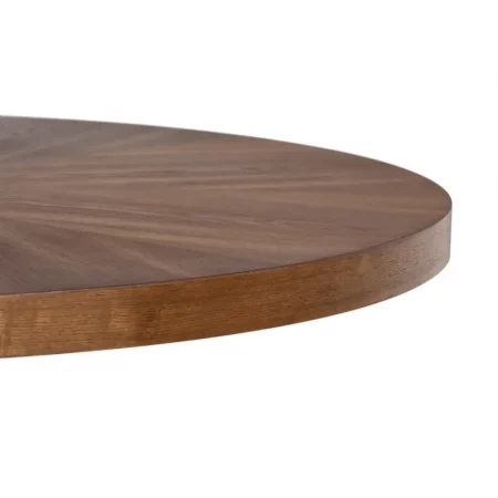 Mesa Comedor Circular Natural y Base Negro de Metal - IXIA (5)