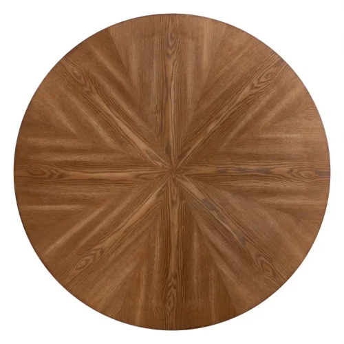 Mesa Comedor Circular Natural y Base Negro de Metal - IXIA (8)