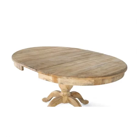 Mesa Comedor Ext. Redonda Madera Mango Natural 120-150x76 Cm - Giner y Colomer (7)