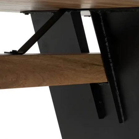 Mesa Comedor Madera Acacia Hierro Negro 220x100x77 Cm - IXIA (3)