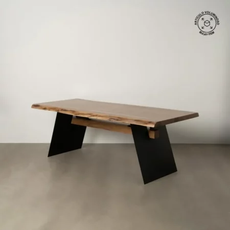 Mesa Comedor Madera Acacia Hierro Negro 220x100x77 Cm - IXIA (5)