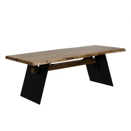 Mesa Comedor Madera Acacia Hierro Negro 220x100x77 Cm - IXIA (8)