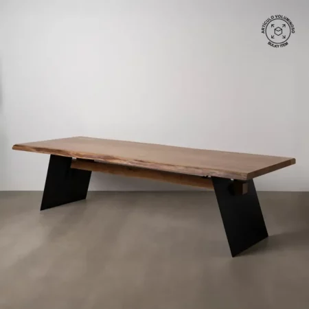 Mesa Comedor Madera Acacia Hierro Negro 300x100x77 Cm - IXIA (1)