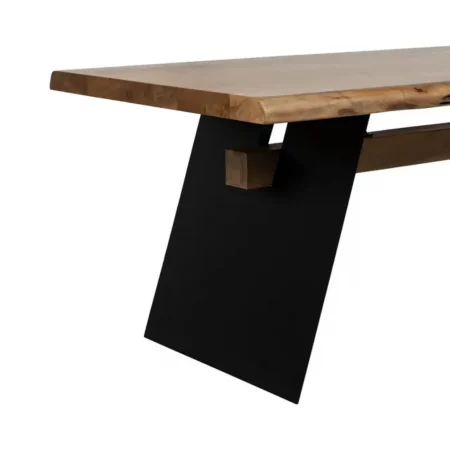 Mesa Comedor Madera Acacia Hierro Negro 300x100x77 Cm - IXIA (2)