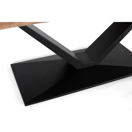 Mesa Comedor Madera Acacia y Metal Sobre Irregular 200x100x76 Cm - Giner y Colomer (3)