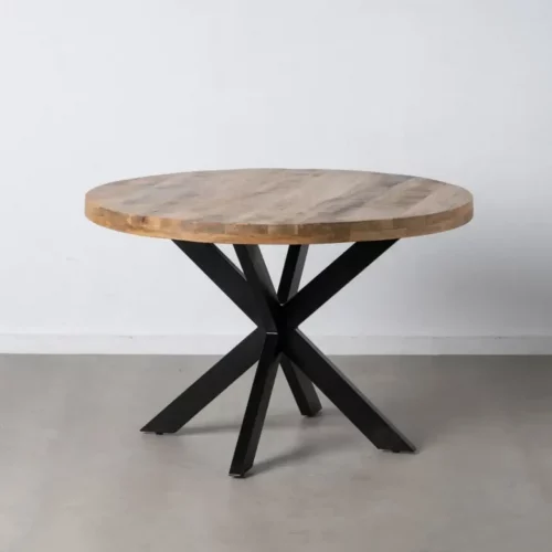 Mesa Comedor Madera Hierro Natural Negro 120x76 Cm - IXIA (1)