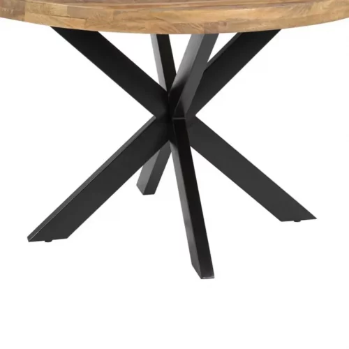 Mesa Comedor Madera Hierro Natural Negro 120x76 Cm - IXIA (2)