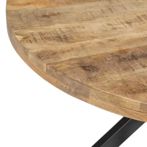 Mesa Comedor Madera Hierro Natural Negro 120x76 Cm - IXIA (6)