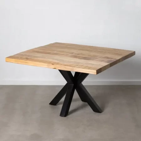 Mesa Comedor Madera Hierro Natural Negro 130x76 Cm - IXIA (3)