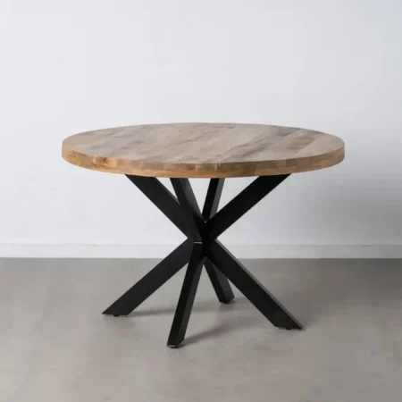 Mesa Comedor Madera Hierro Natural Negro 130x77 Cm - IXIA (1)