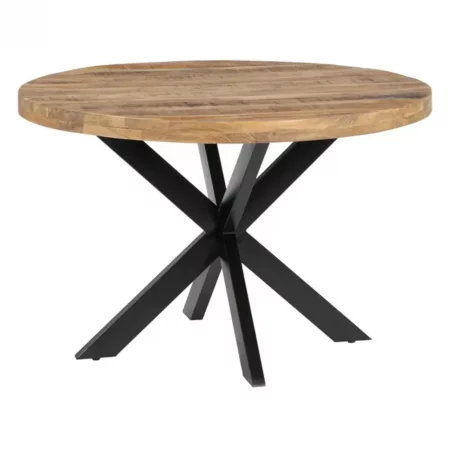 Mesa Comedor Madera Hierro Natural Negro 130x77 Cm - IXIA (13)