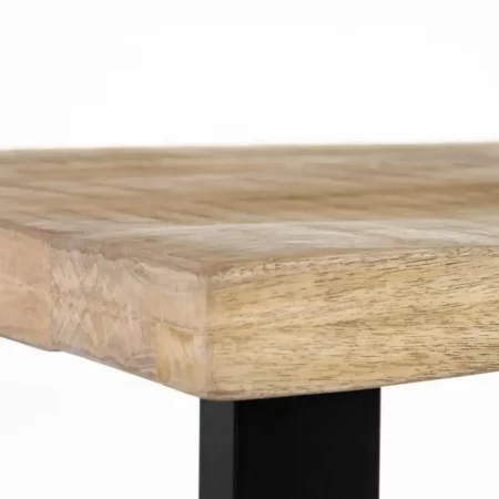 Mesa Comedor Madera Hierro Natural Negro 160x80x76 Cm - IXIA (8)