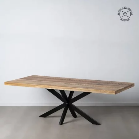 Mesa Comedor Madera Hierro Natural Negro 240x100x79 Cm - IXIA (1)