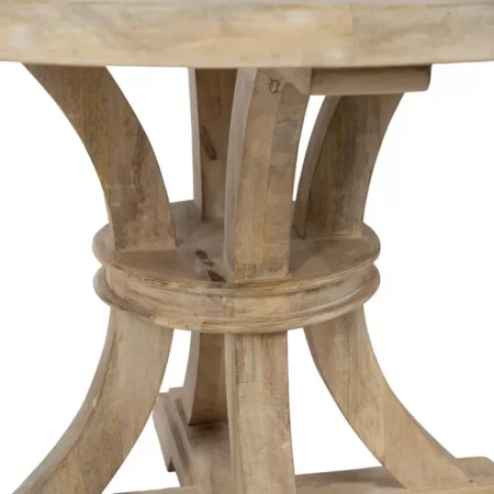 Mesa Comedor Madera Mango Blanco Rozado 120x76 Cm - IXIA (5)