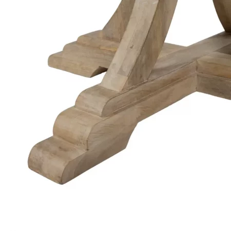 Mesa Comedor Madera Mango Blanco Rozado 120x76 Cm - IXIA (6)