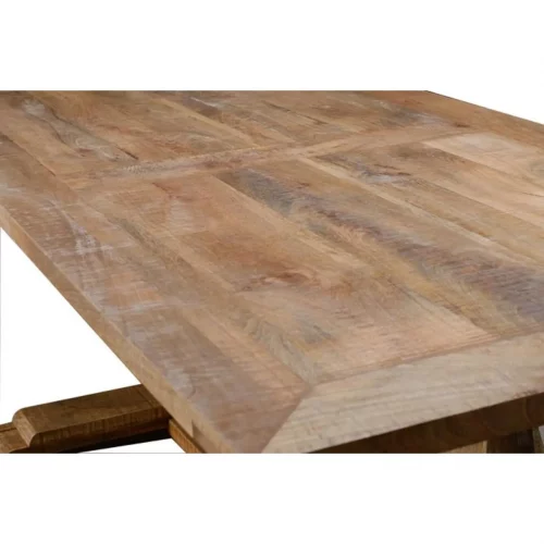 Mesa Comedor Madera Mango Macizo Patas Torneadas 100x200x77 Cm - Giner y Colomer (5)