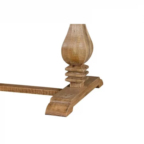 Mesa Comedor Madera Mango Macizo Patas Torneadas 100x200x77 Cm - Giner y Colomer (6)