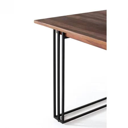 Mesa Comedor Madera Palisandro Base Metal Colección Varanasi 150x90x76 - Giner y Colomer (1)