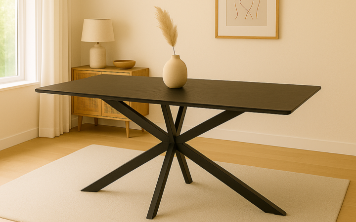Mesa Comedor Madera Teca Reciclada Marron Oscuro 180x90x77 Cm - Giner y Colomer (copia) (4)
