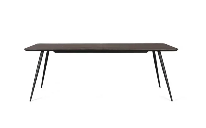 Mesa Comedor Madera Teca Reciclada Marron Oscuro 220x100x77 Cm - Giner y Colomer (5)