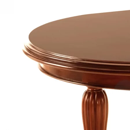 Mesa Comedor Ovalada Extensible Con Ruedas Mod. Victorian Madera Caoba Colección Vintage 160240x110x80 Cm - Moycor (4)