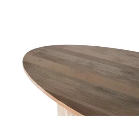 Mesa Comedor Ovalada Madera Mango Patas Mármol 200x90x76 Cm - Giner y Colomer (4)