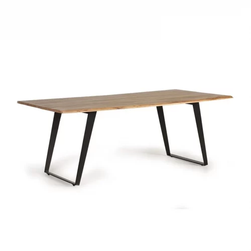 Mesa Comedor Rectangular Estilo Industrial Madera Acacia 205x100x77 Cm - Giner y Colomer (1)