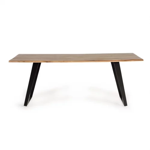 Mesa Comedor Rectangular Estilo Industrial Madera Acacia 205x100x77 Cm - Giner y Colomer (4)
