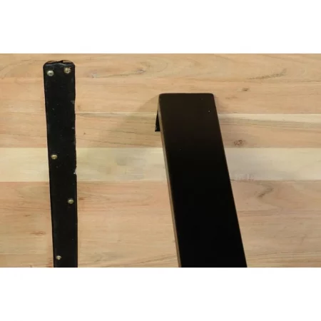 Mesa Comedor Rectangular Madera Acacia Maciza Patas Metal 76x140x80 Cm - Giner y Colomer (4)