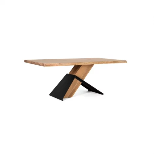 Mesa Comedor Rectangular Madera Acacia Patas Metal 240x100x76 Cm - Giner y Colomer (5)