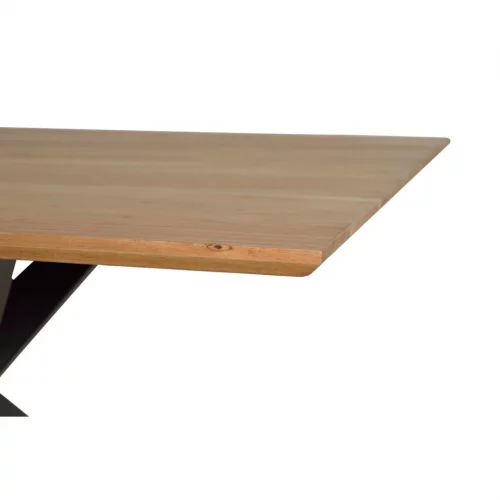 Mesa Comedor Rectangular Madera Acacia Patas Metal Estilo Industrial 180x90x77 Cm - Giner y Colomer (4)