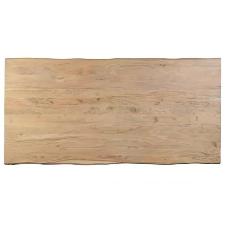 Mesa Comedor Rectangular Madera Acacia Tablero Grosor Patas Metal 180x90x76 Cm - Giner y Colomer (2)